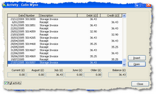 Accounting Activity Browse