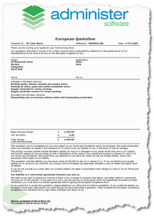 European Quotation - Liability